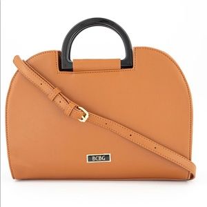 NWT BCBG Jeanette Brown Dome Satchel Bag Purse